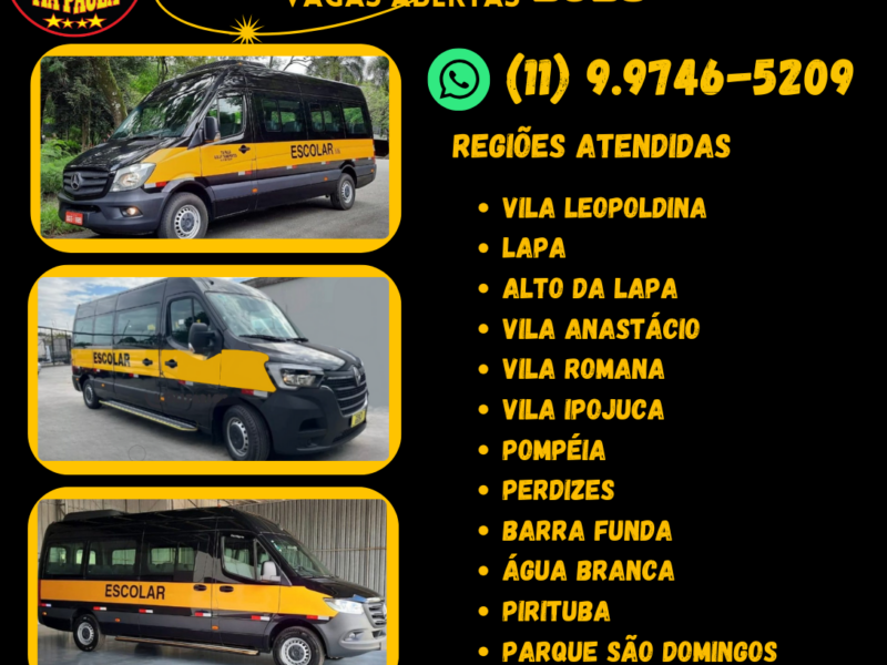 TRANSPORTE ESCOLAR TIA PAULA - COLÉGIO ADVENTISTA DA LAPA